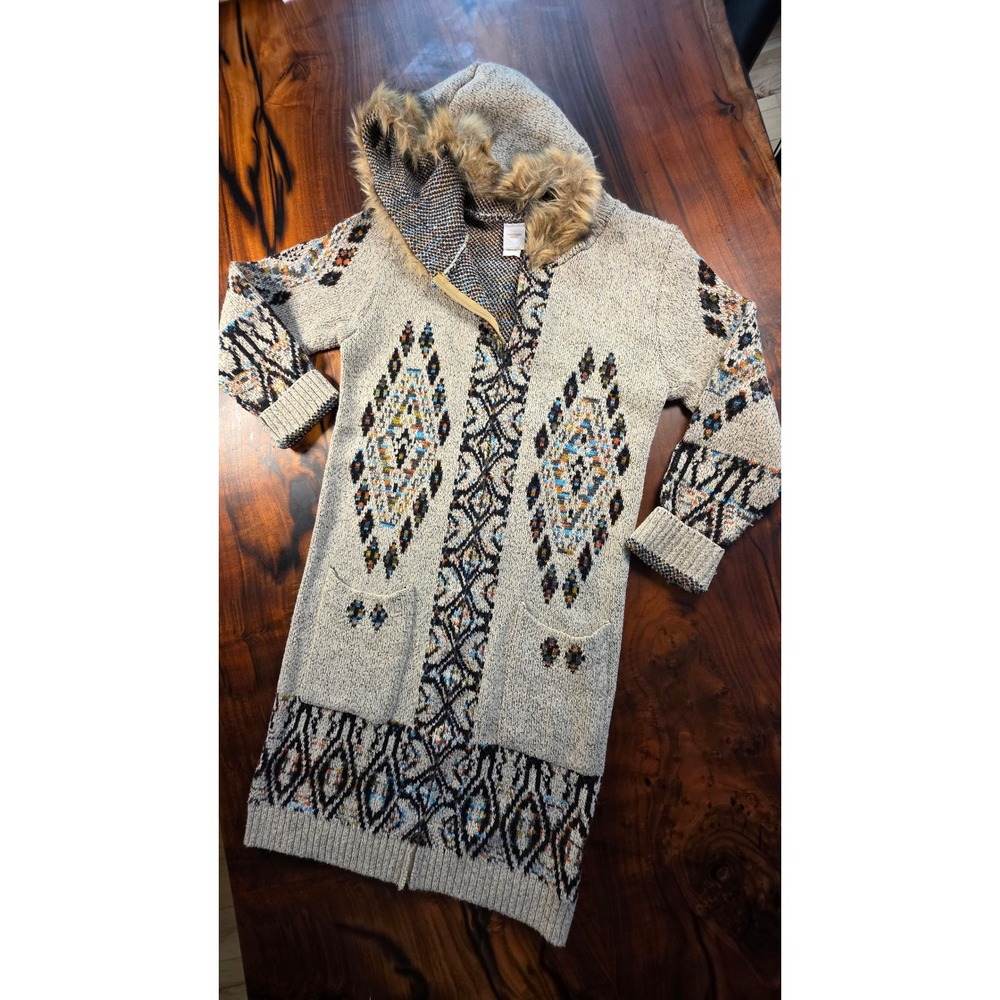 Southwestern Faux Fur Boho Aztec Geometric Gorpcore Streetfashion Duster